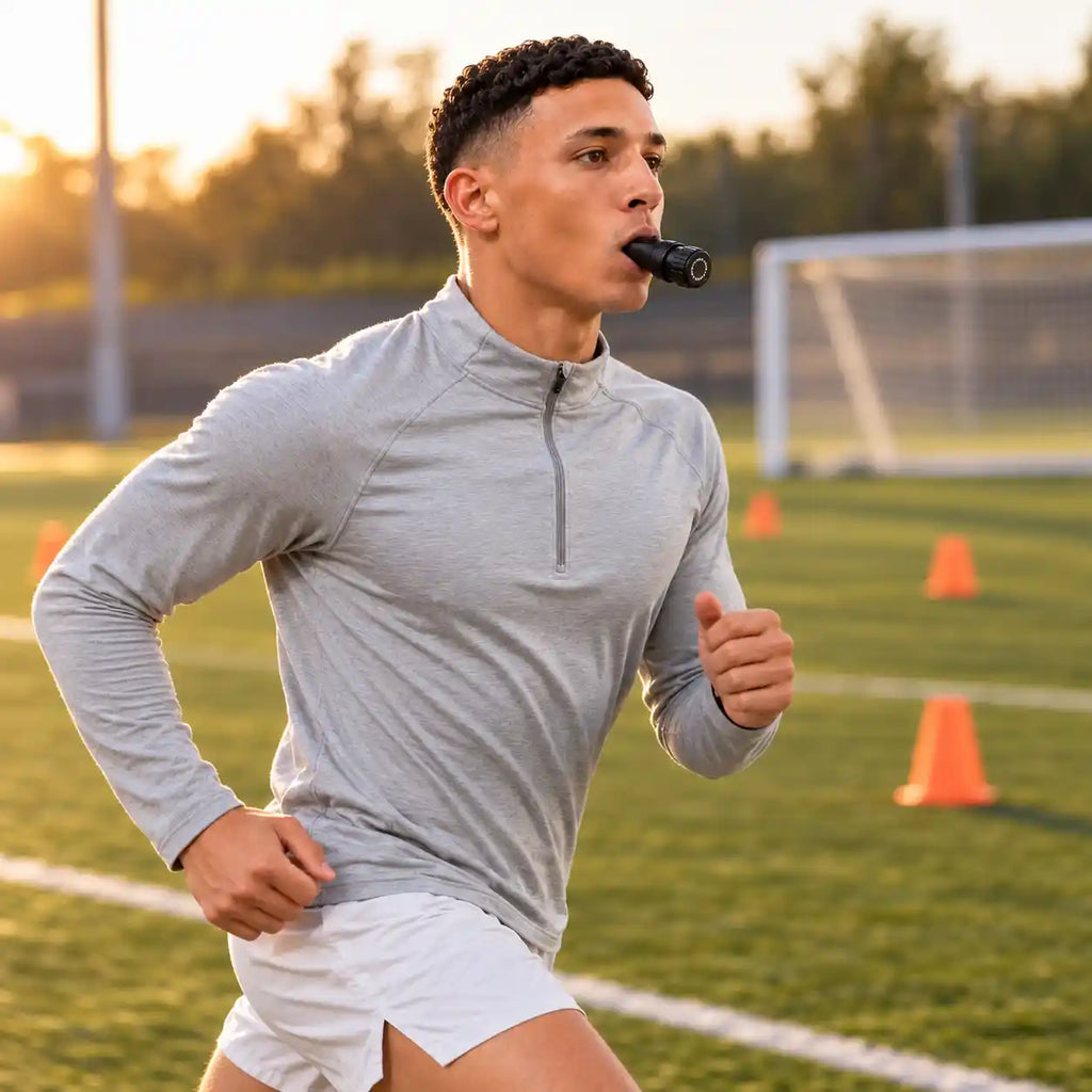 Entraîneur respiratoire portable avec résistance réglable pour l'exercice pulmonaire