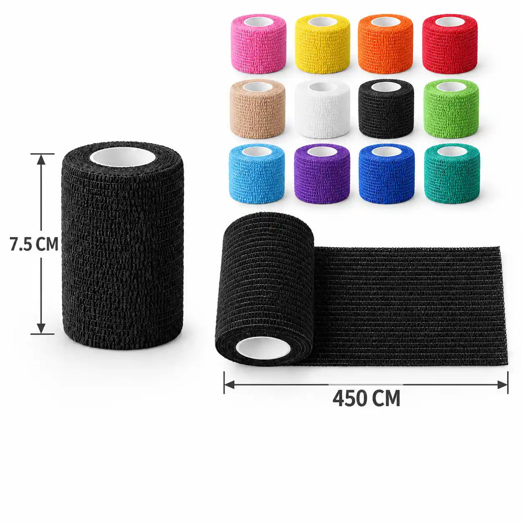 Bandage cohésif non tissé coloré de sport