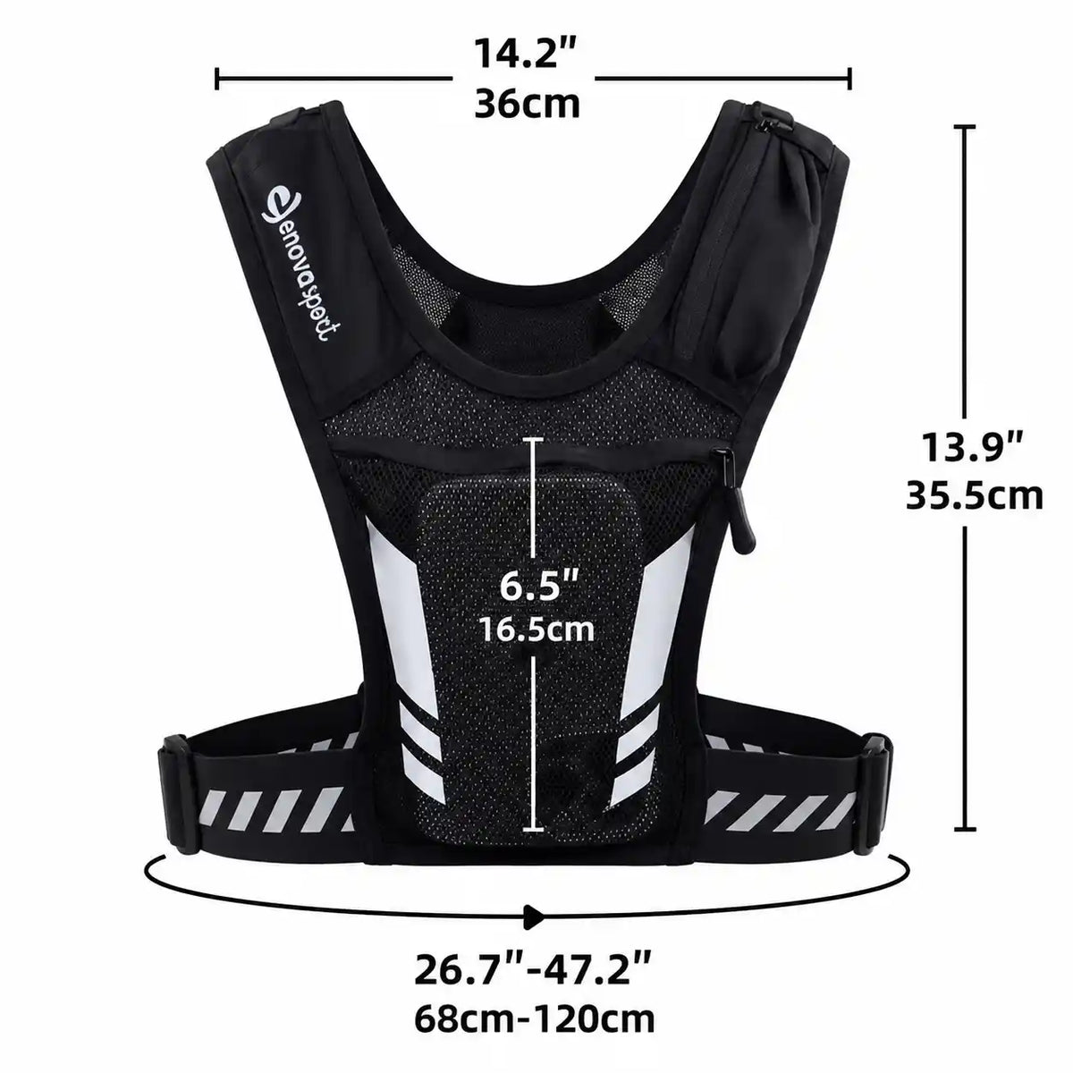gilet de randonnée et de cyclisme avec poche à eau